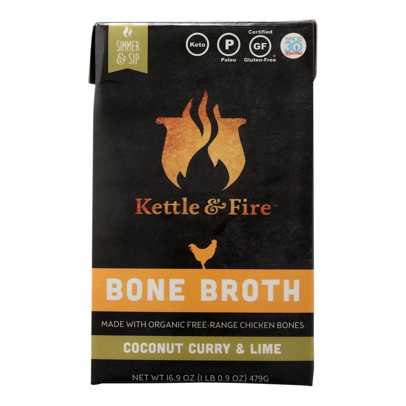 Kettle And Fire - Bone Broth Cnutcury/lime - Case Of 6 - 16.9 Oz - GreatEagleInc