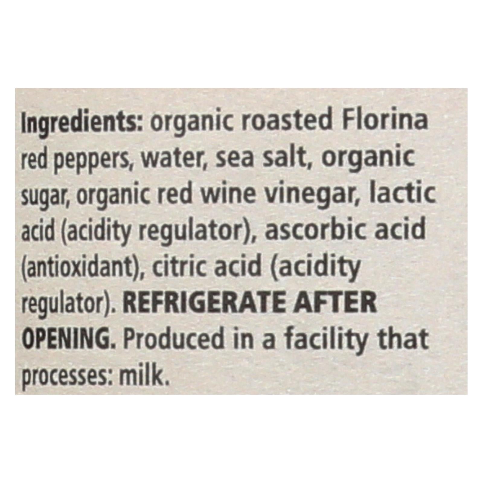 Divina, Organic Fire Roasted Sweet Peppers  - Case Of 6 - 16.2 Oz - GreatEagleInc