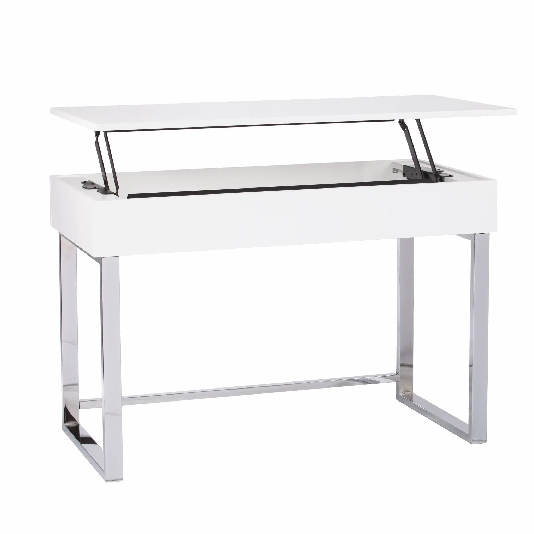 48" Adjustable White Standing Desk Converter Homeroots Office