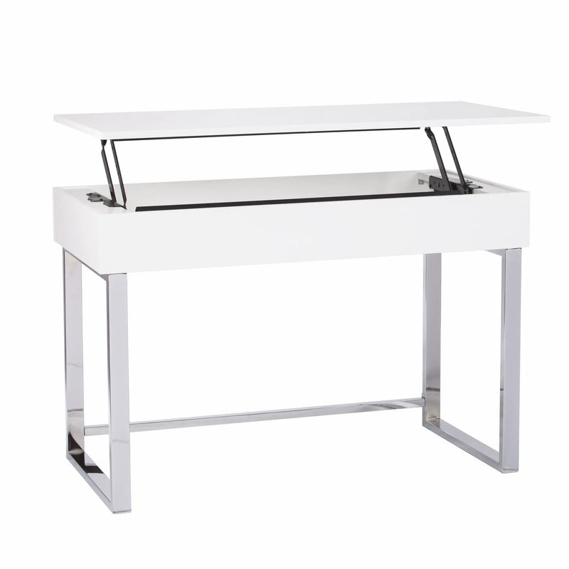 48" Adjustable White Standing Desk Converter Homeroots Office