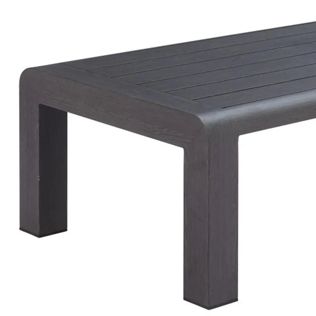 48" Black Aluminum Outdoor Coffee Table Homeroots Outdoor