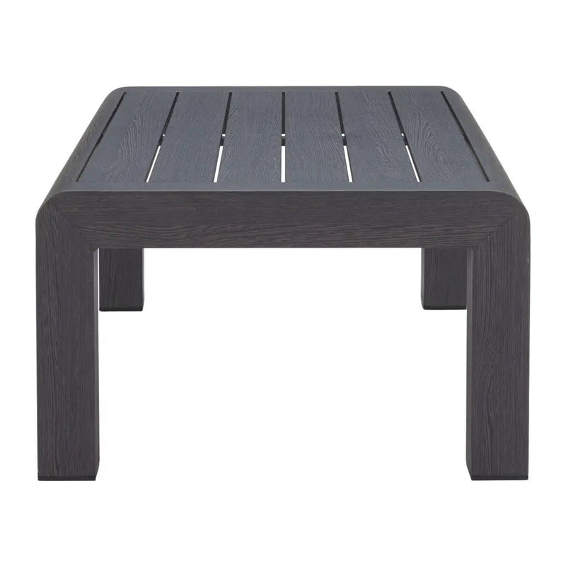 48" Black Aluminum Outdoor Coffee Table Homeroots Outdoor