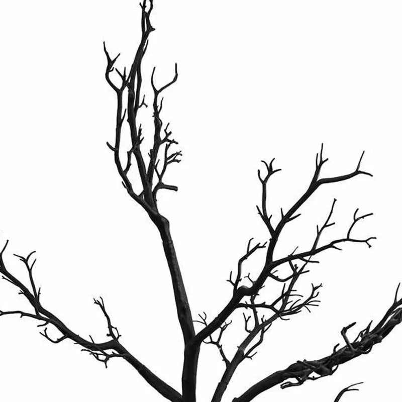 48" Black Artificial Manzanita Tree In Black Planter Pot Homeroots Home Decor