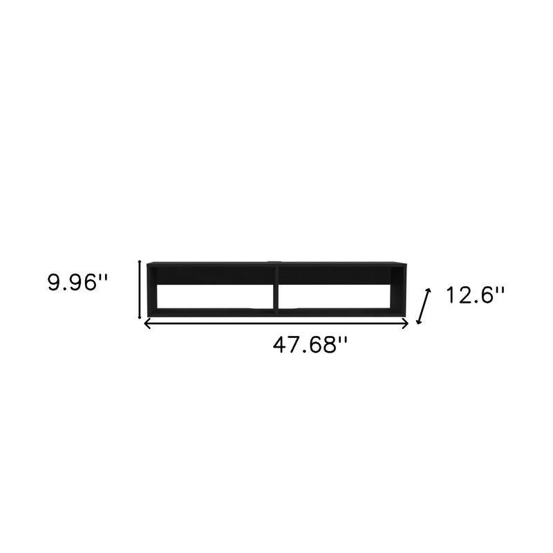 48" Black Floating Mount Entertainment Center Homeroots Living Room