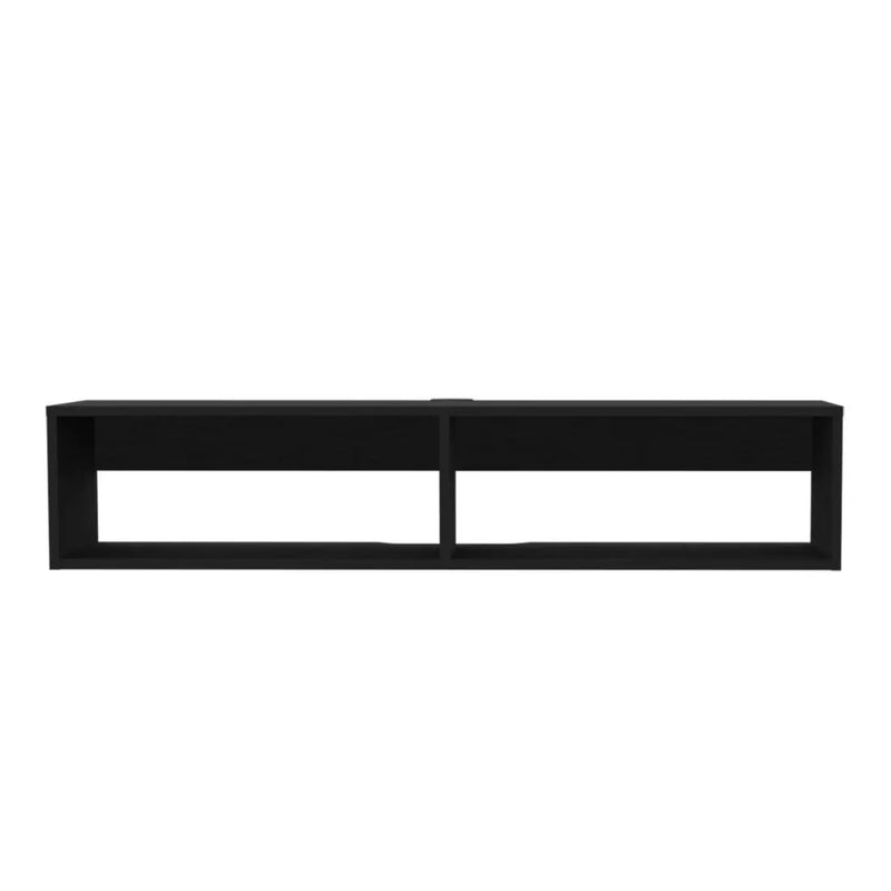 48" Black Floating Mount Entertainment Center Homeroots Living Room