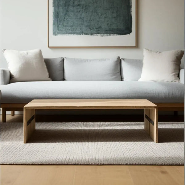 48" Brown Solid Wood Coffee Table Homeroots Living Room