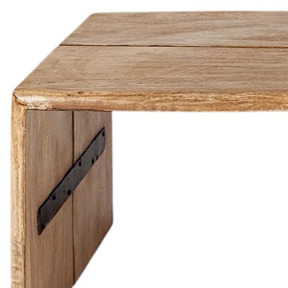 48" Brown Solid Wood Coffee Table Homeroots Living Room
