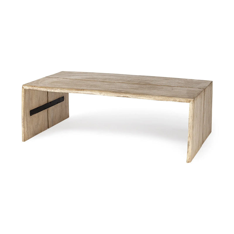 48" Brown Solid Wood Coffee Table Homeroots Living Room