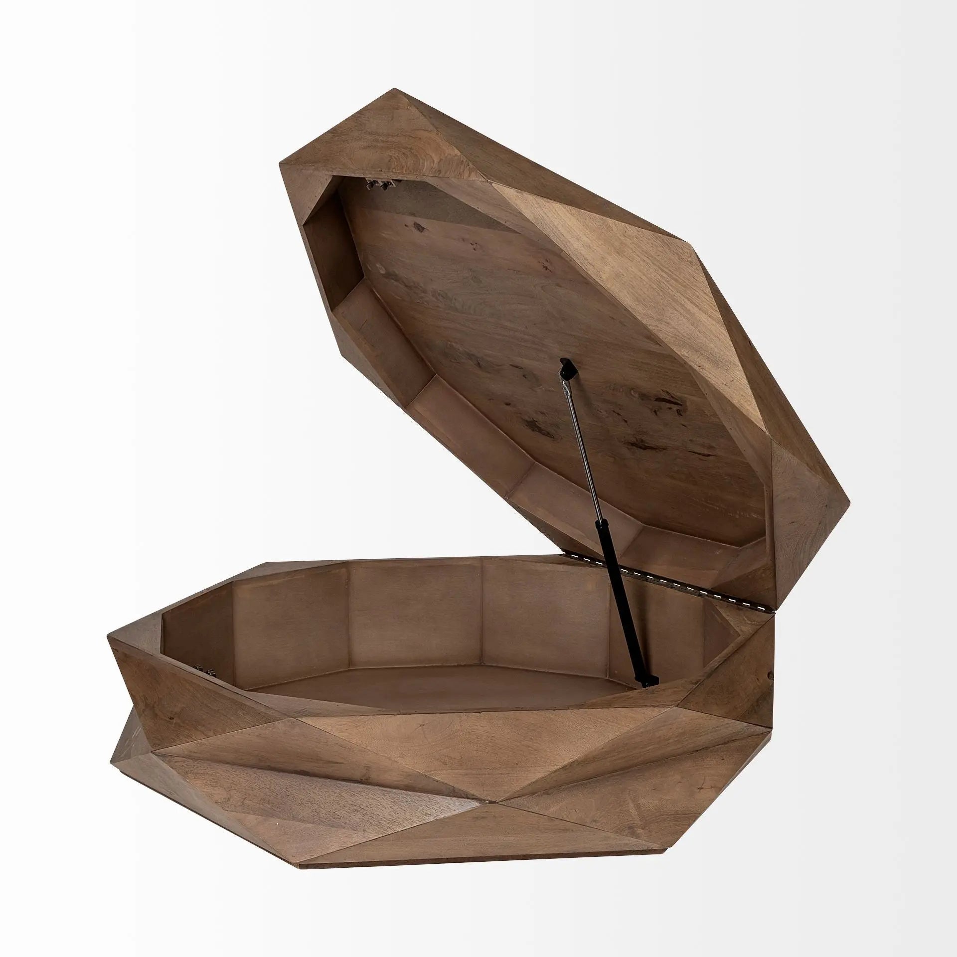 48" Brown Wood Hexagon Coffee Table Homeroots Living Room