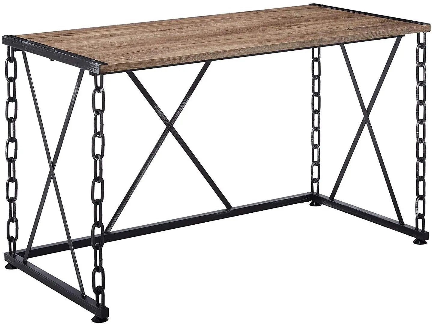 48" Brown and Black Computer Desk Homeroots Office