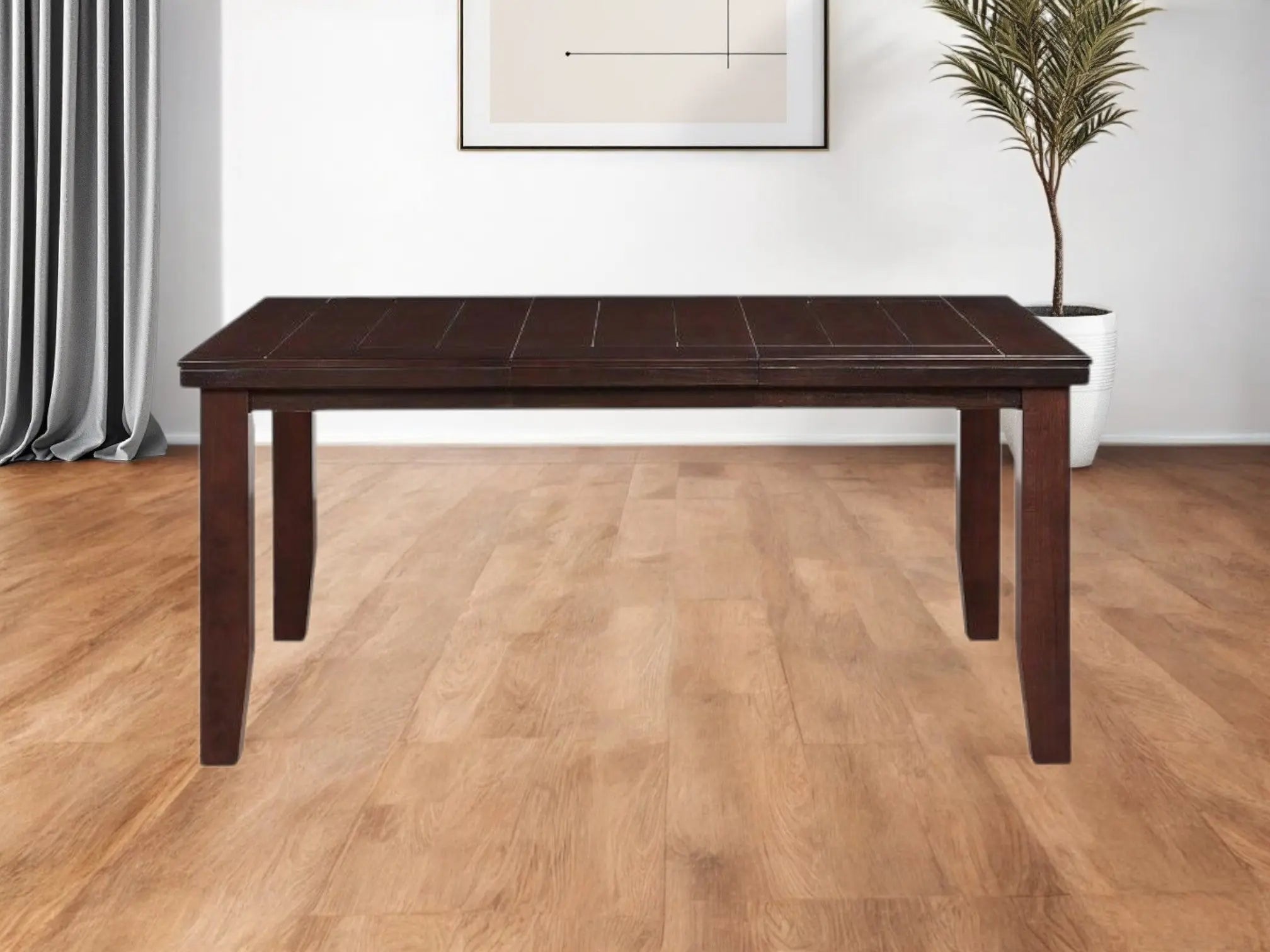 48" Dark Brown Solid Manufactured Wood Dining Table Homeroots Kitchen & Dining