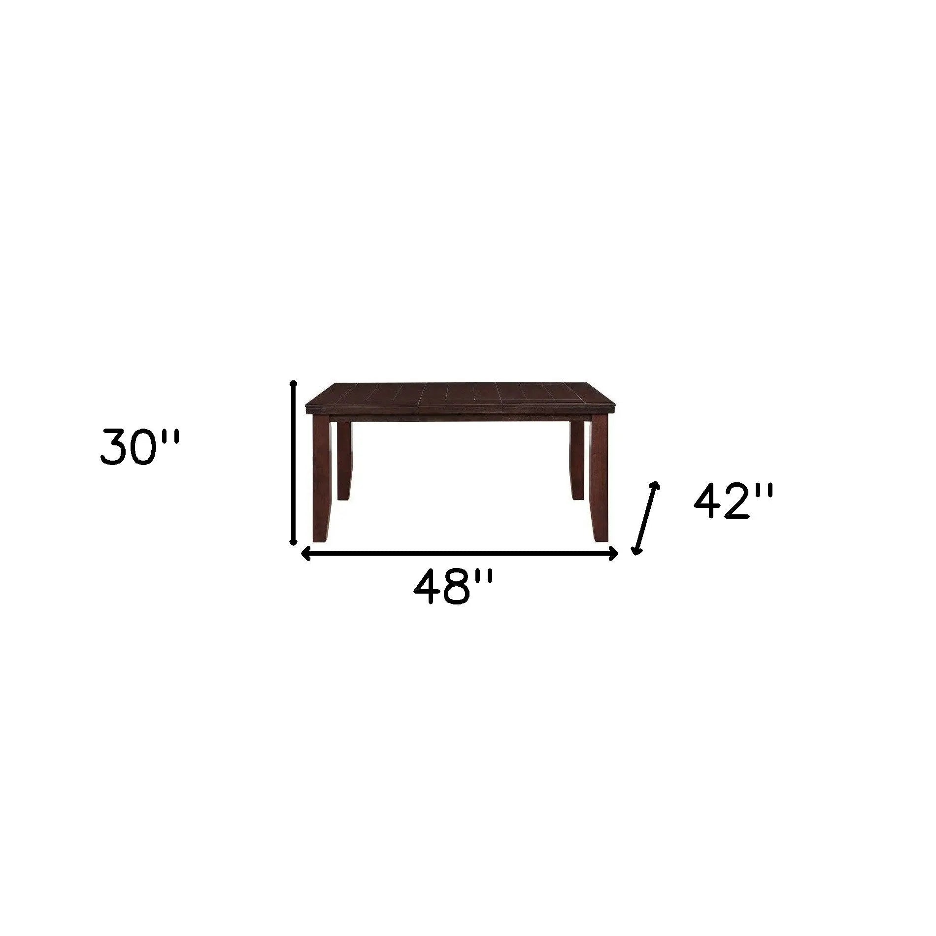 48" Dark Brown Solid Manufactured Wood Dining Table Homeroots Kitchen & Dining