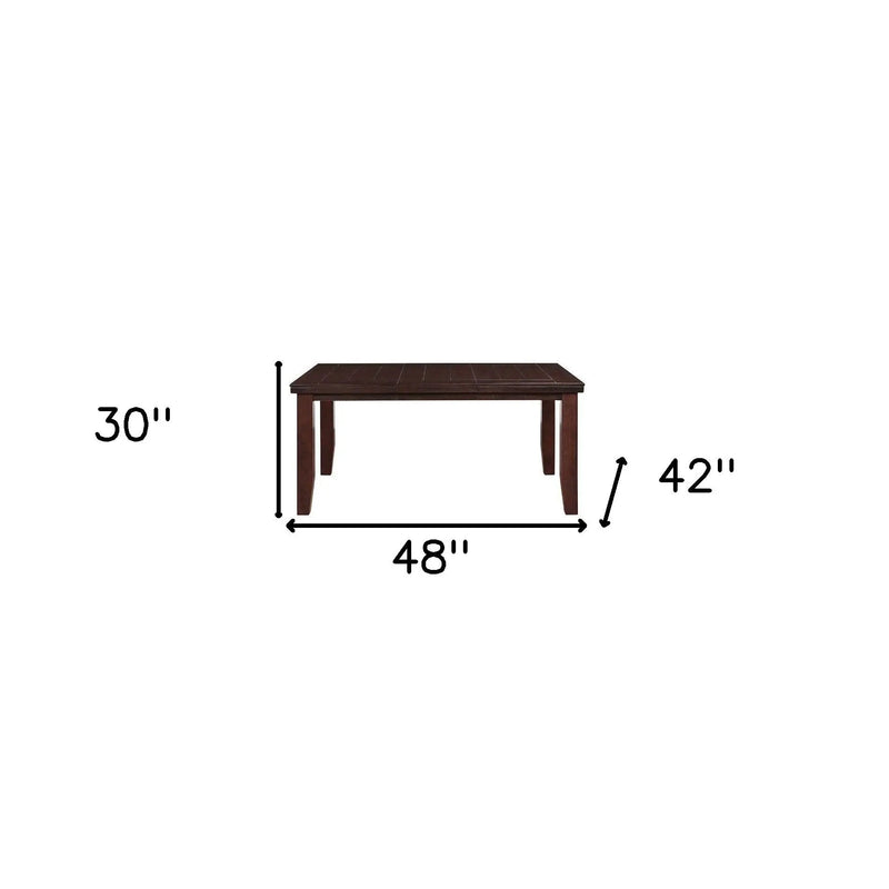 48" Dark Brown Solid Manufactured Wood Dining Table Homeroots Kitchen & Dining