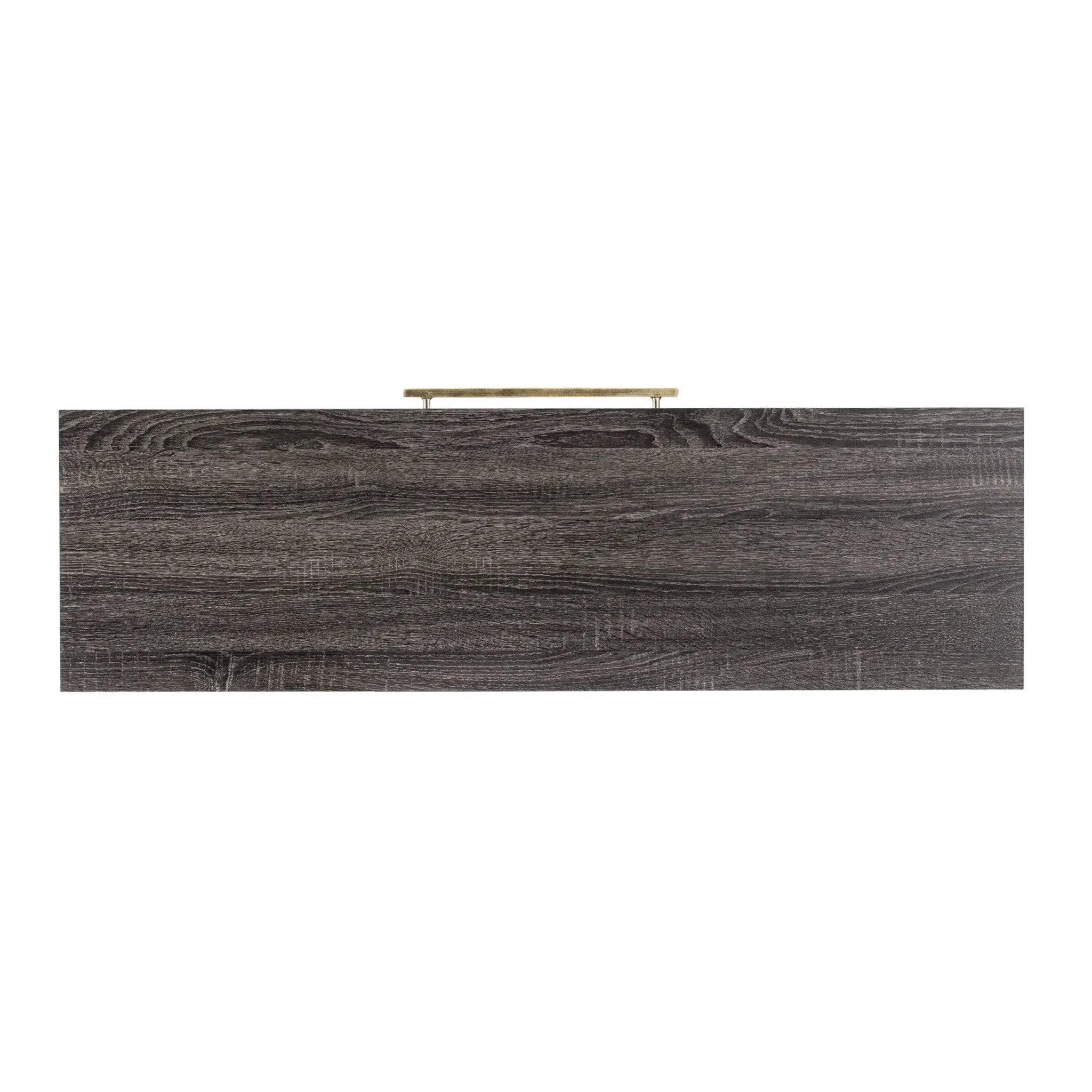 48" Gray and Gold Frame Console Table And Drawers Homeroots Living Room