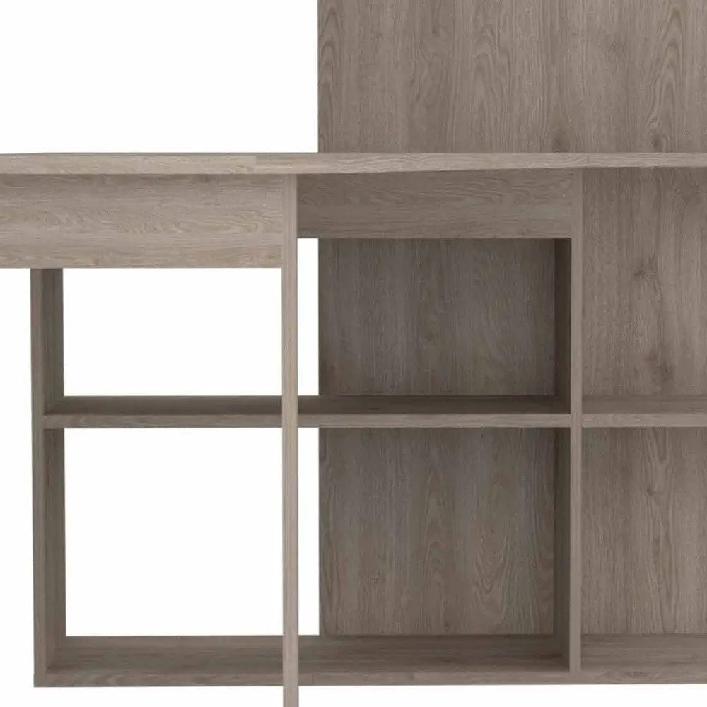 48" Light Gray L Shape Computer Desk Homeroots Office