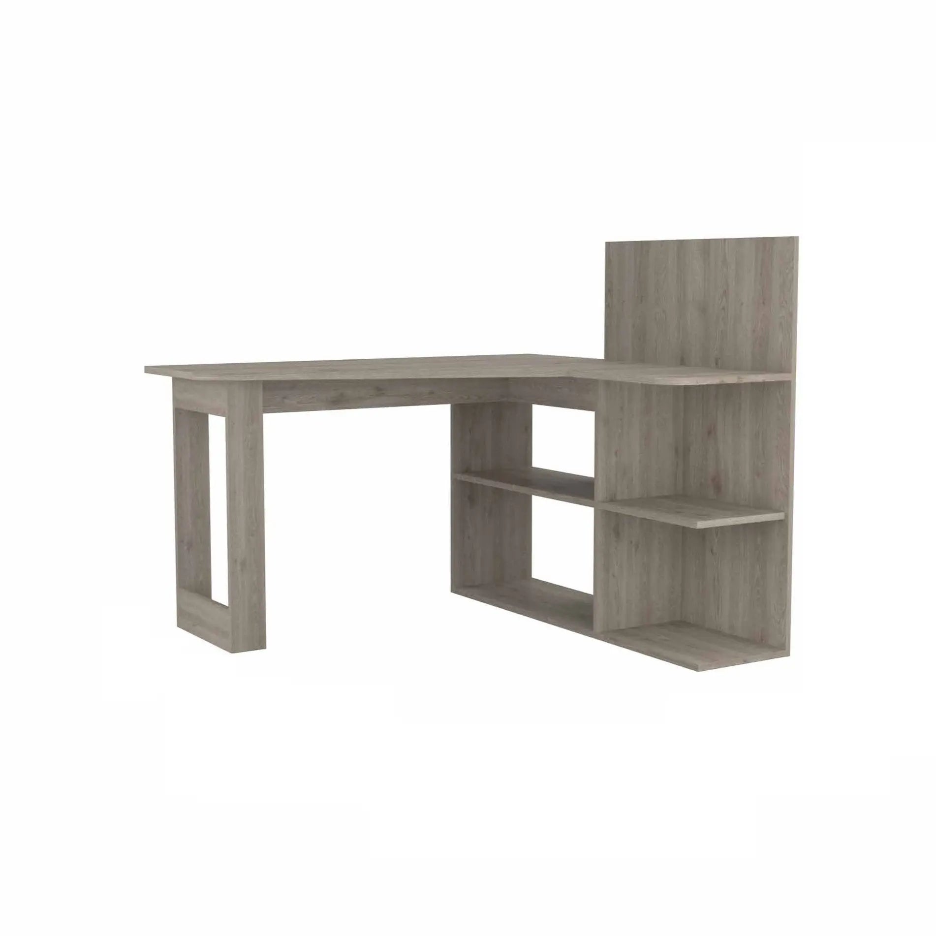 48" Light Gray L Shape Computer Desk Homeroots Office