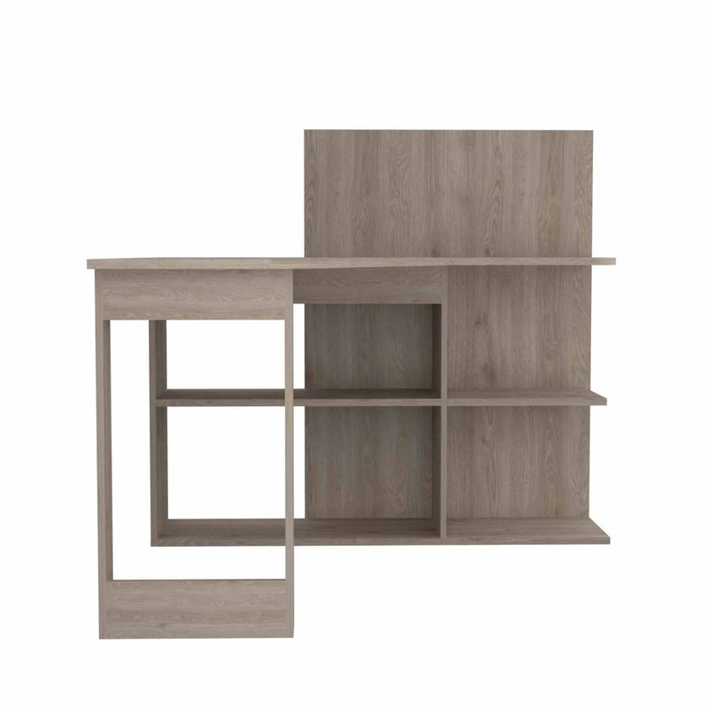 48" Light Gray L Shape Computer Desk Homeroots Office