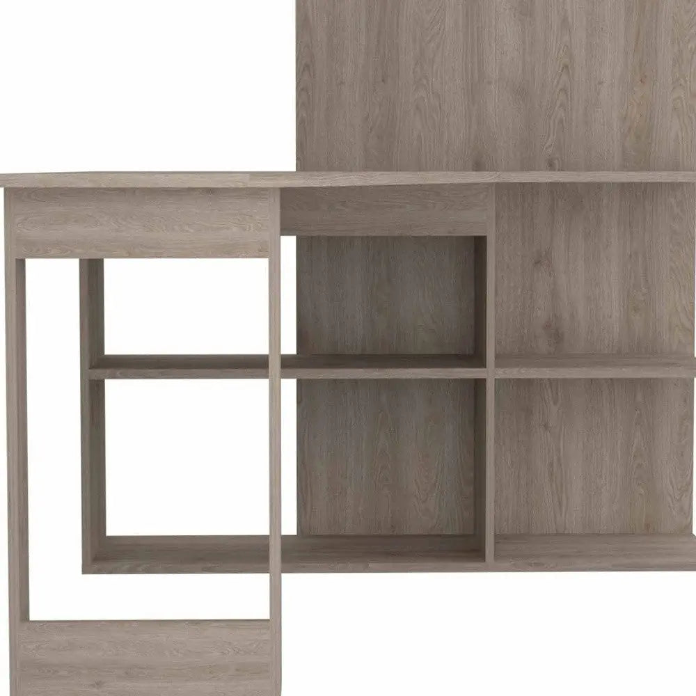 48" Light Gray L Shape Computer Desk Homeroots Office