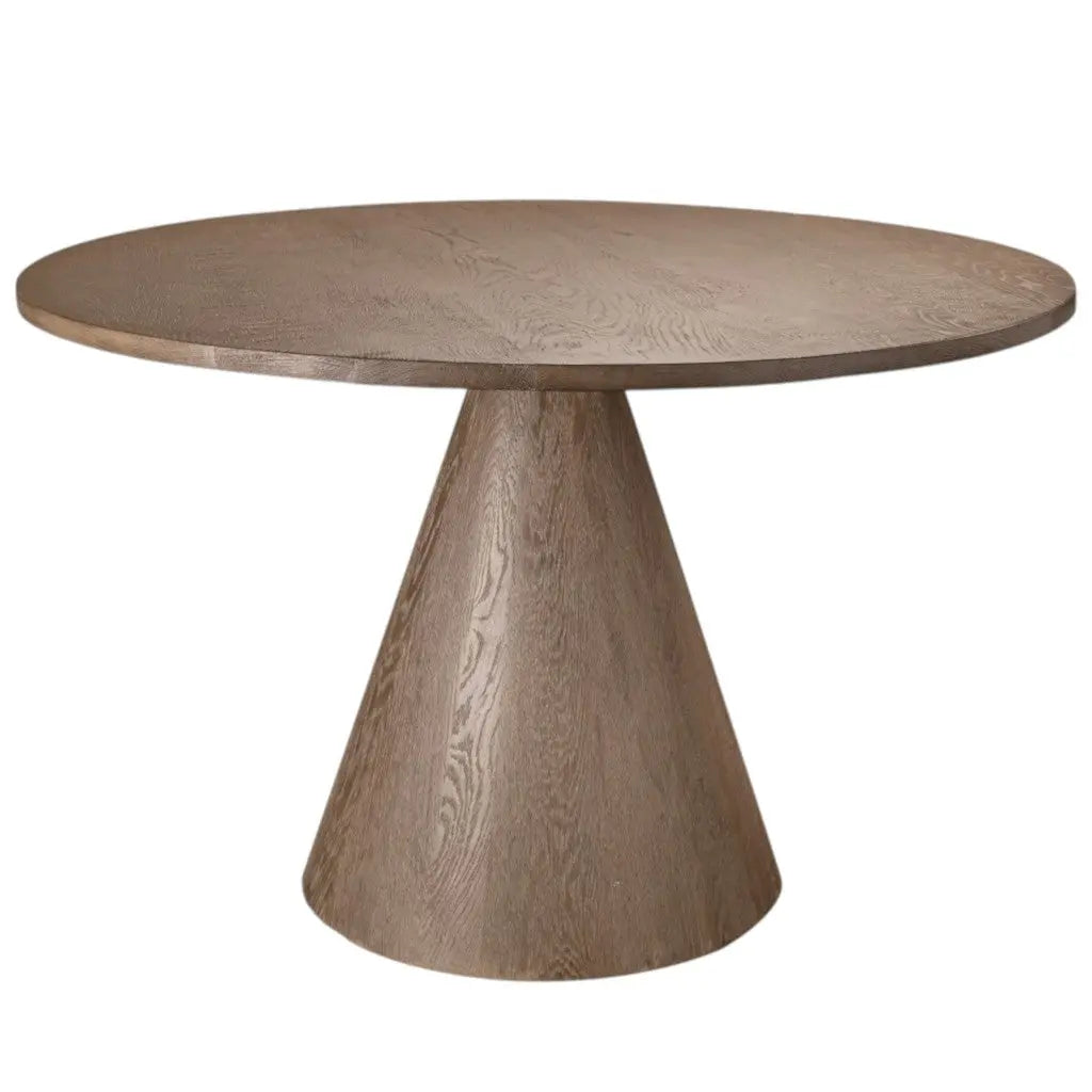 48" Natural Solid Wood Pedestal Base Round Top Dining Table Homeroots Kitchen & Dining