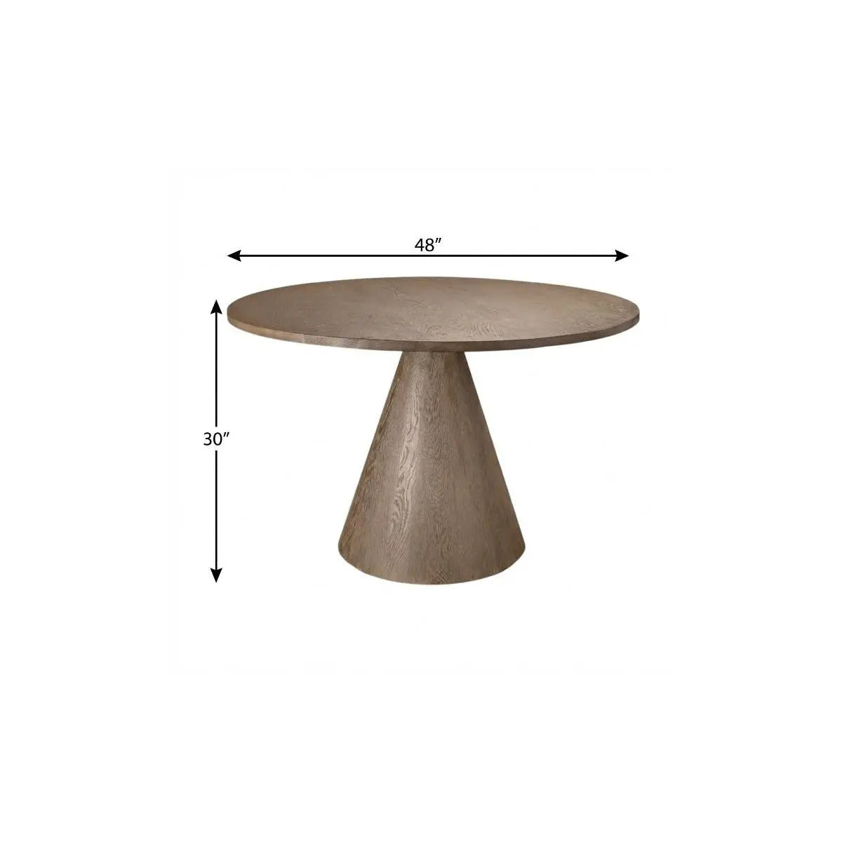 48" Natural Solid Wood Pedestal Base Round Top Dining Table Homeroots Kitchen & Dining