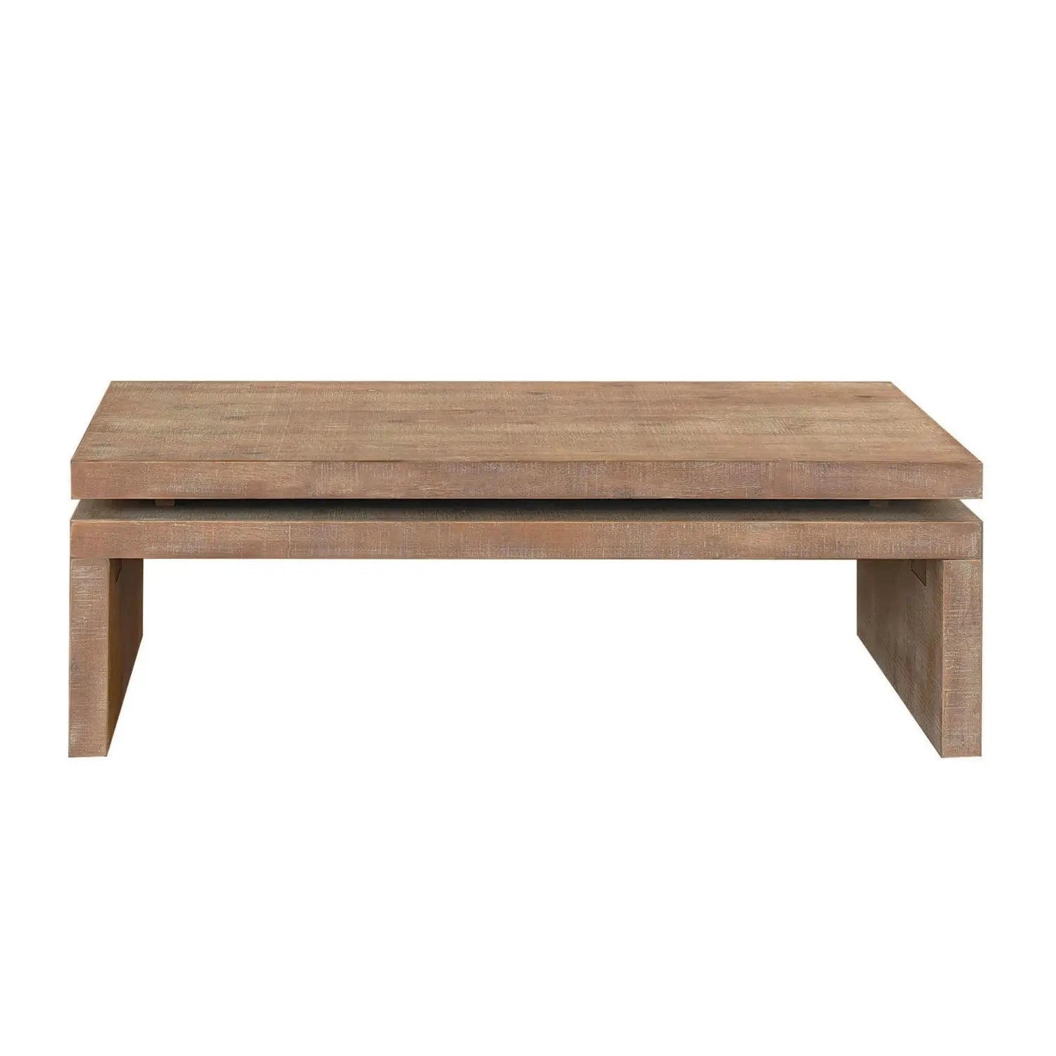 48" Natural Wood Distressed Frame Coffee Table Homeroots Living Room