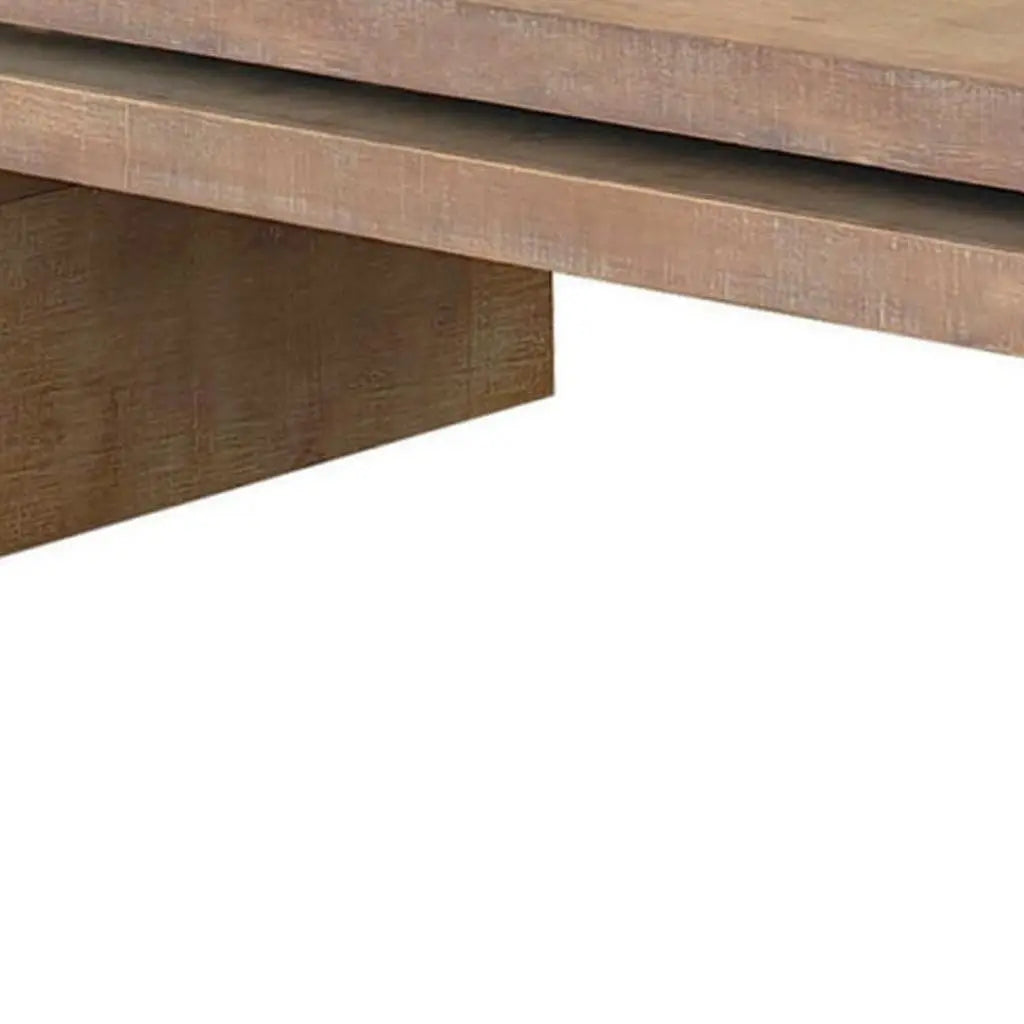 48" Natural Wood Distressed Frame Coffee Table Homeroots Living Room