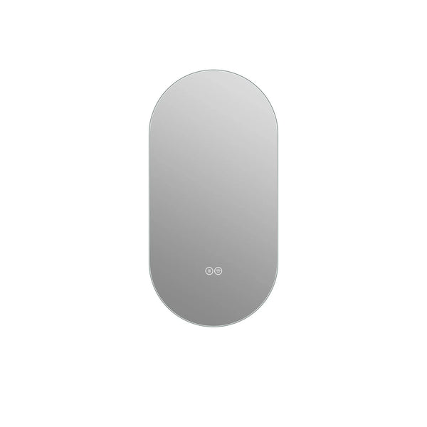 48" Silver Oval Lighted Frameless Bathroom Vanity Mirror Homeroots Bed & Bath