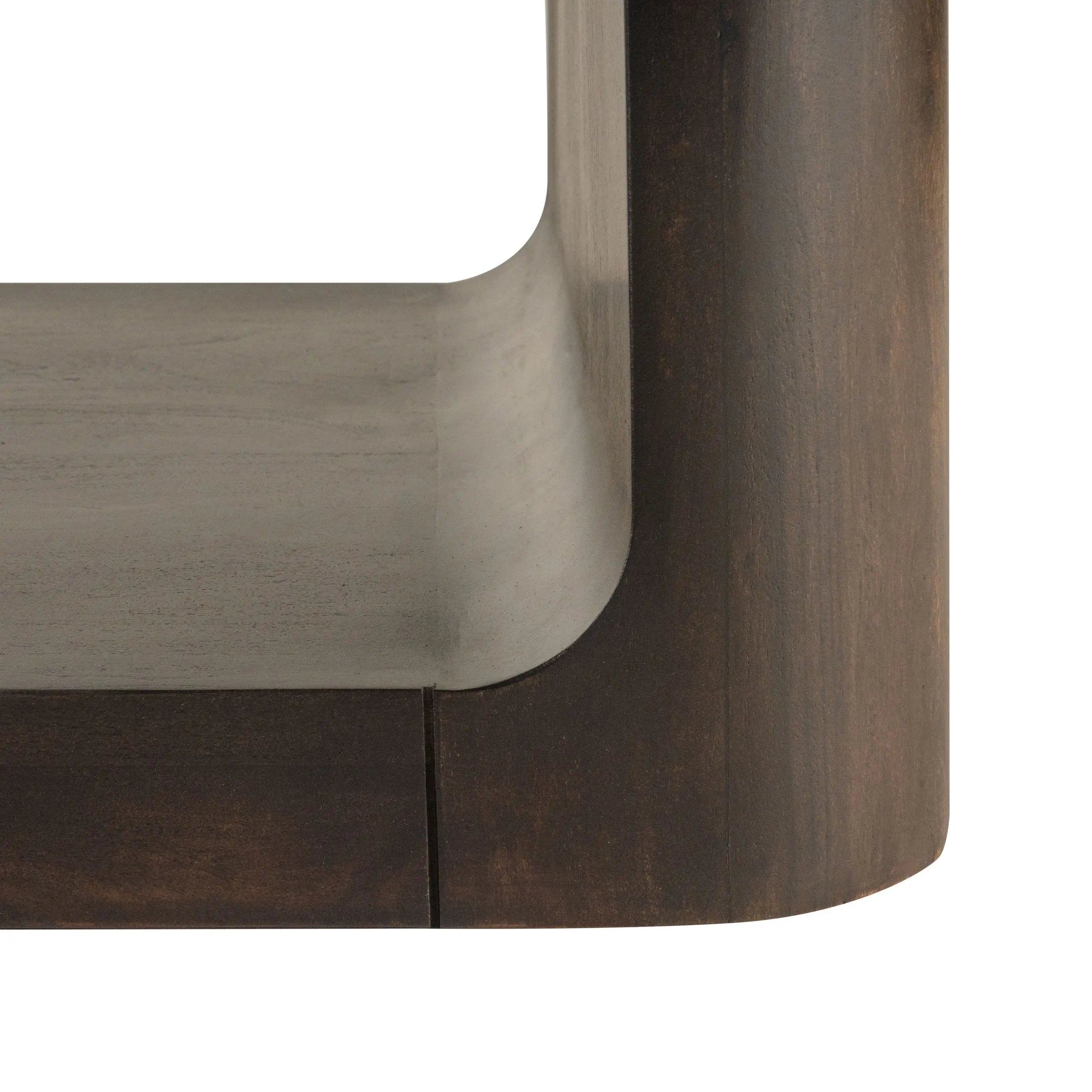 48" Walnut Solid Wood Floor Shelf Coffee Table With Shelf Homeroots Living Room
