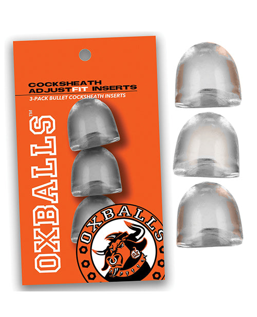 Oxballs Cocksheath Adjustfit Inserts - Pack Of 3 Clear - GreatEagleInc