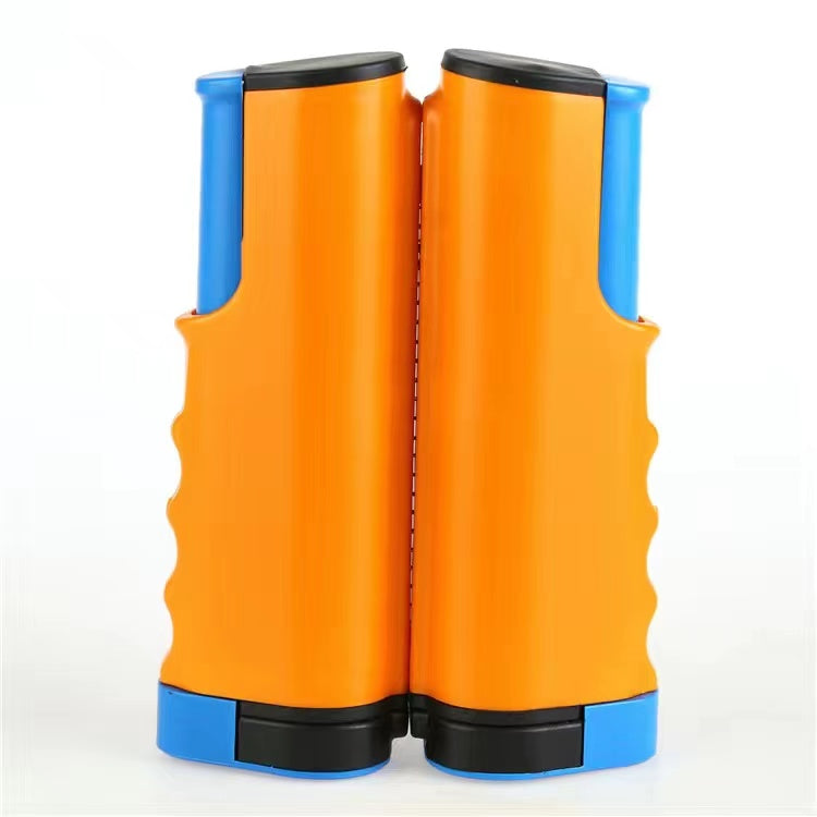 Creative Table Tennis Net Portable Retractable Ping Pong Post Net Rack for Any Table 1 Set of Table Tennis Rackets Ping Pong Orange