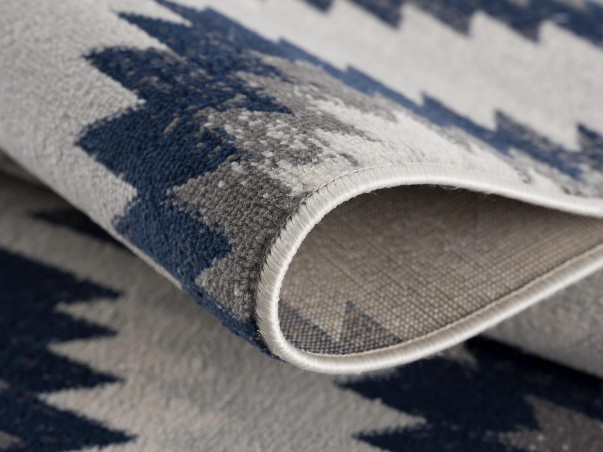6' X 9' Blue Ikat Kilim Area Rug - Home & Garden