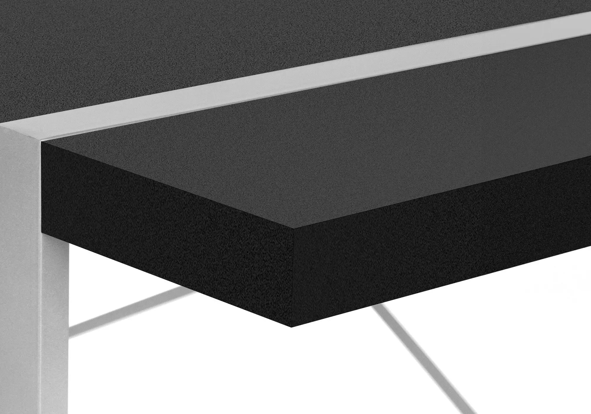 49" Black and Silver Computer Desk Homeroots Office