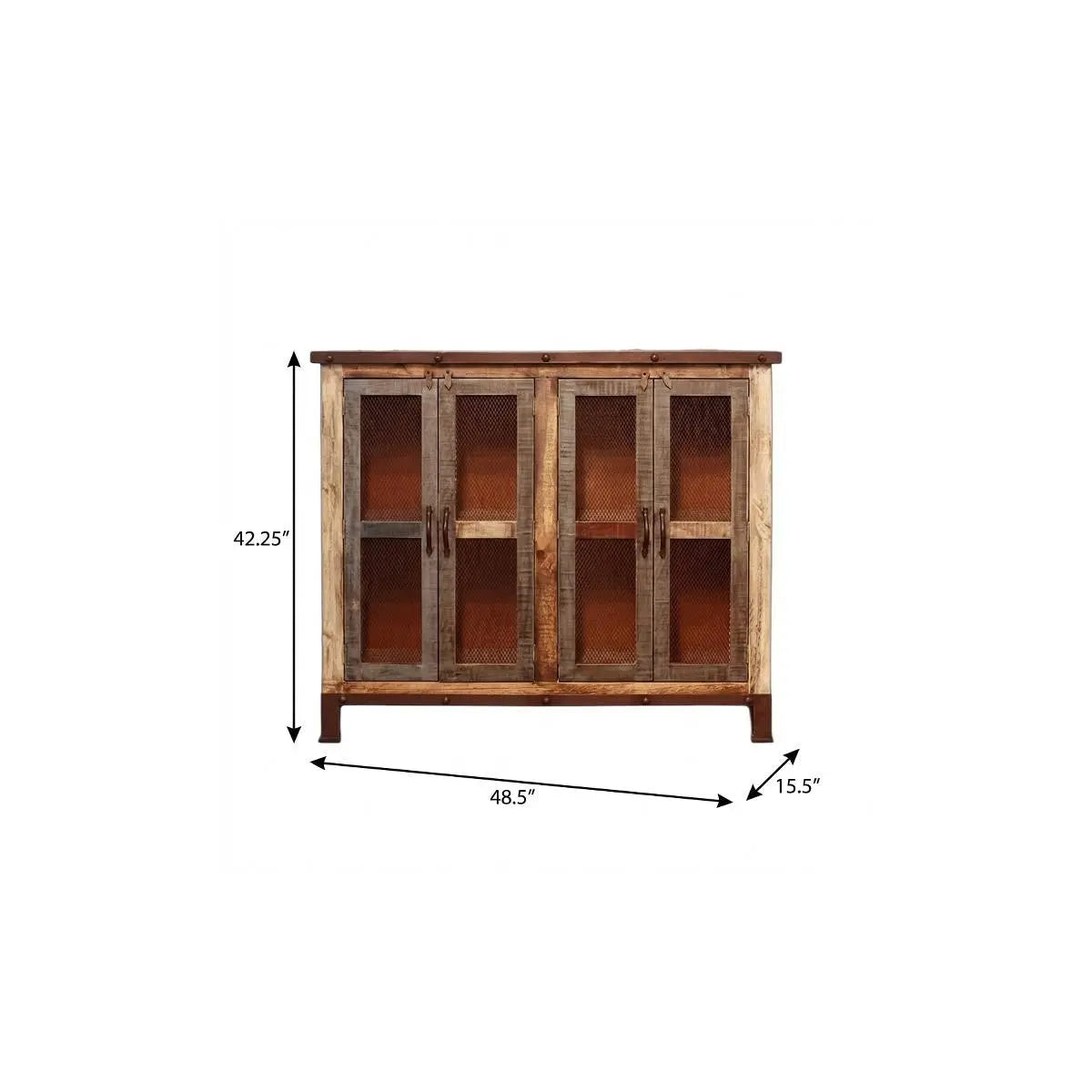 49" Brown Solid and Manufactured Wood Distressed Buffet Table Homeroots Kitchen & Dining