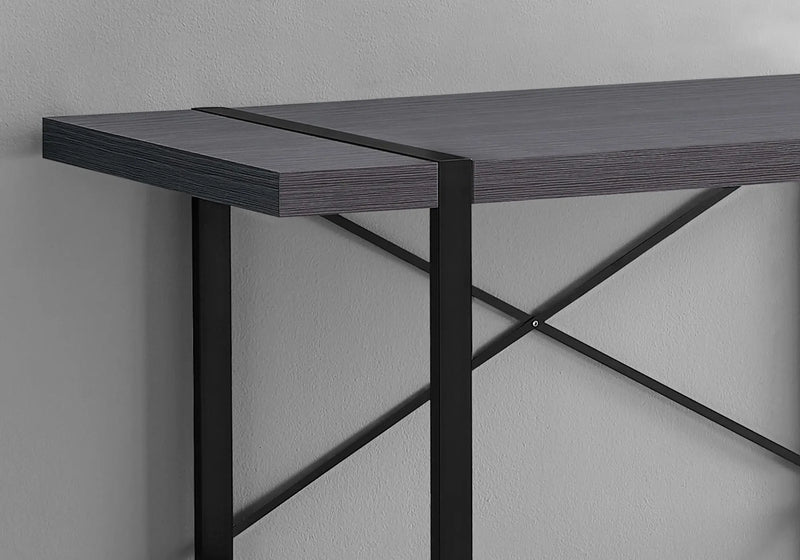 49" Gray and Black Computer Desk Homeroots Office