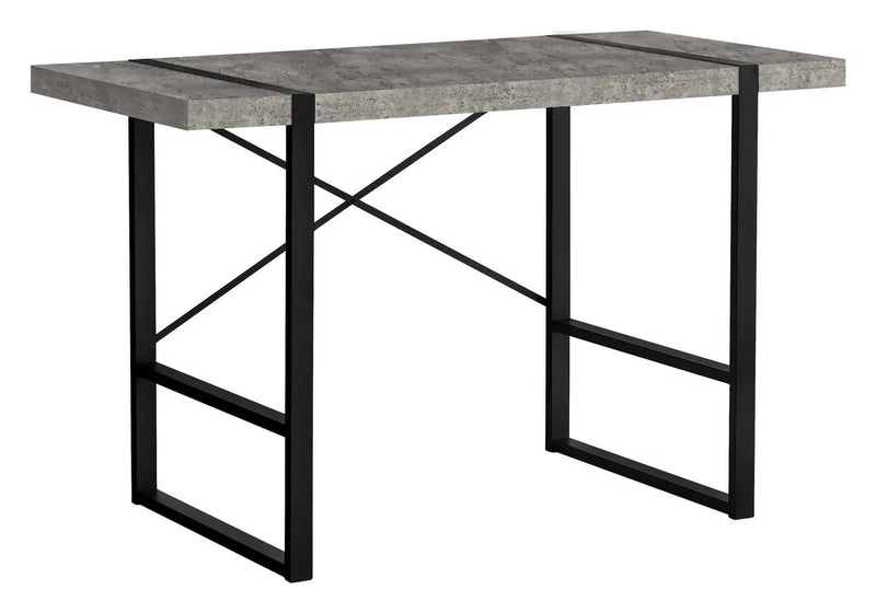 49" Gray and Black Computer Desk Homeroots Office