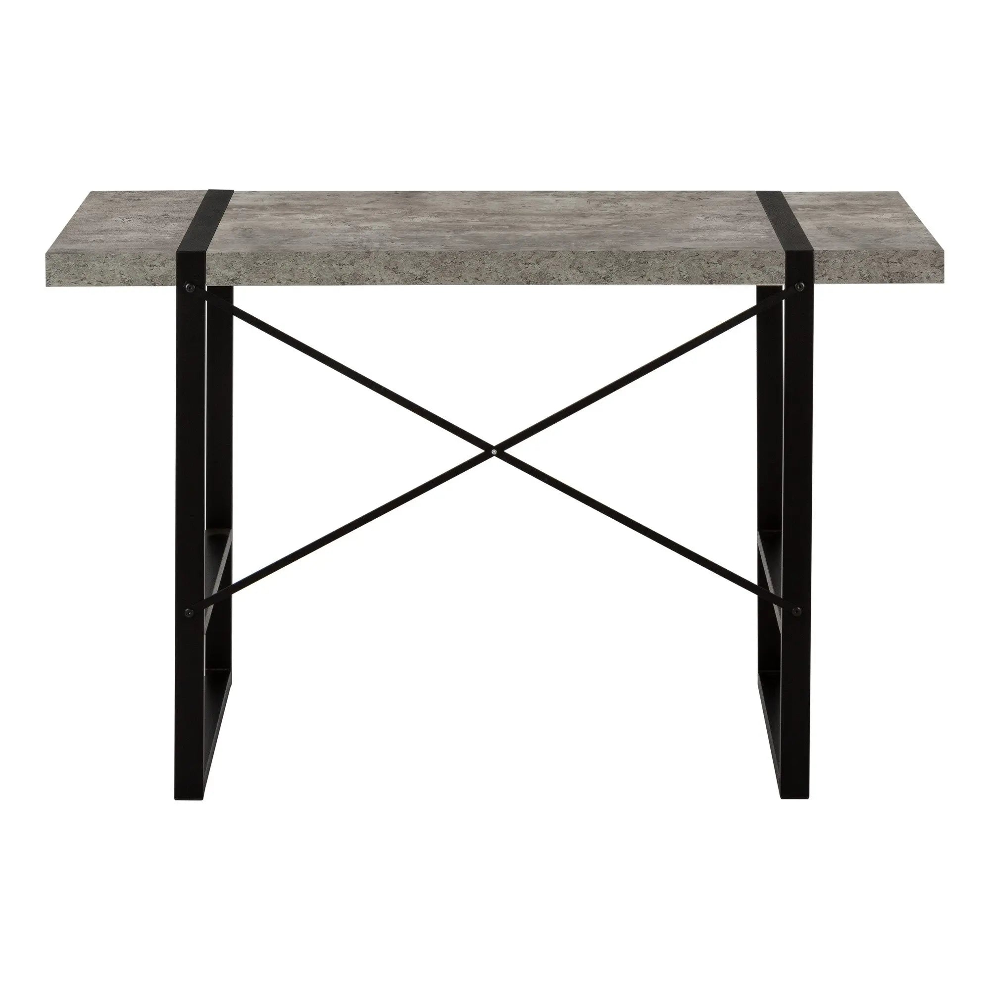 49" Gray and Black Computer Desk Homeroots Office