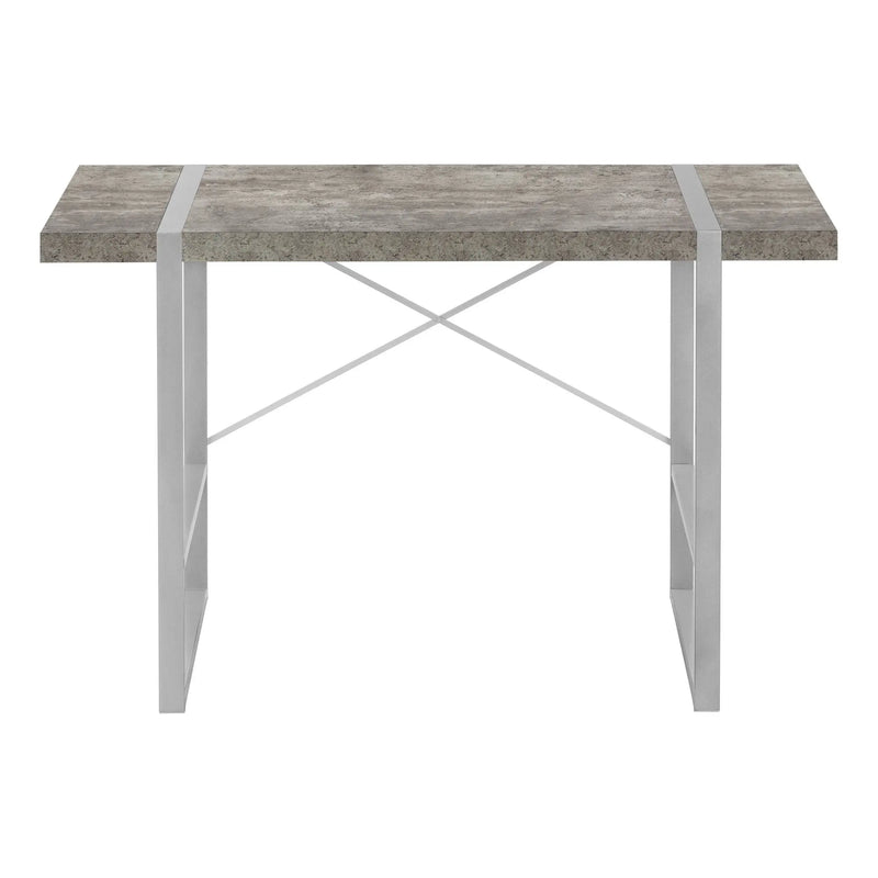 49" Gray and Silver Computer Desk Homeroots Office