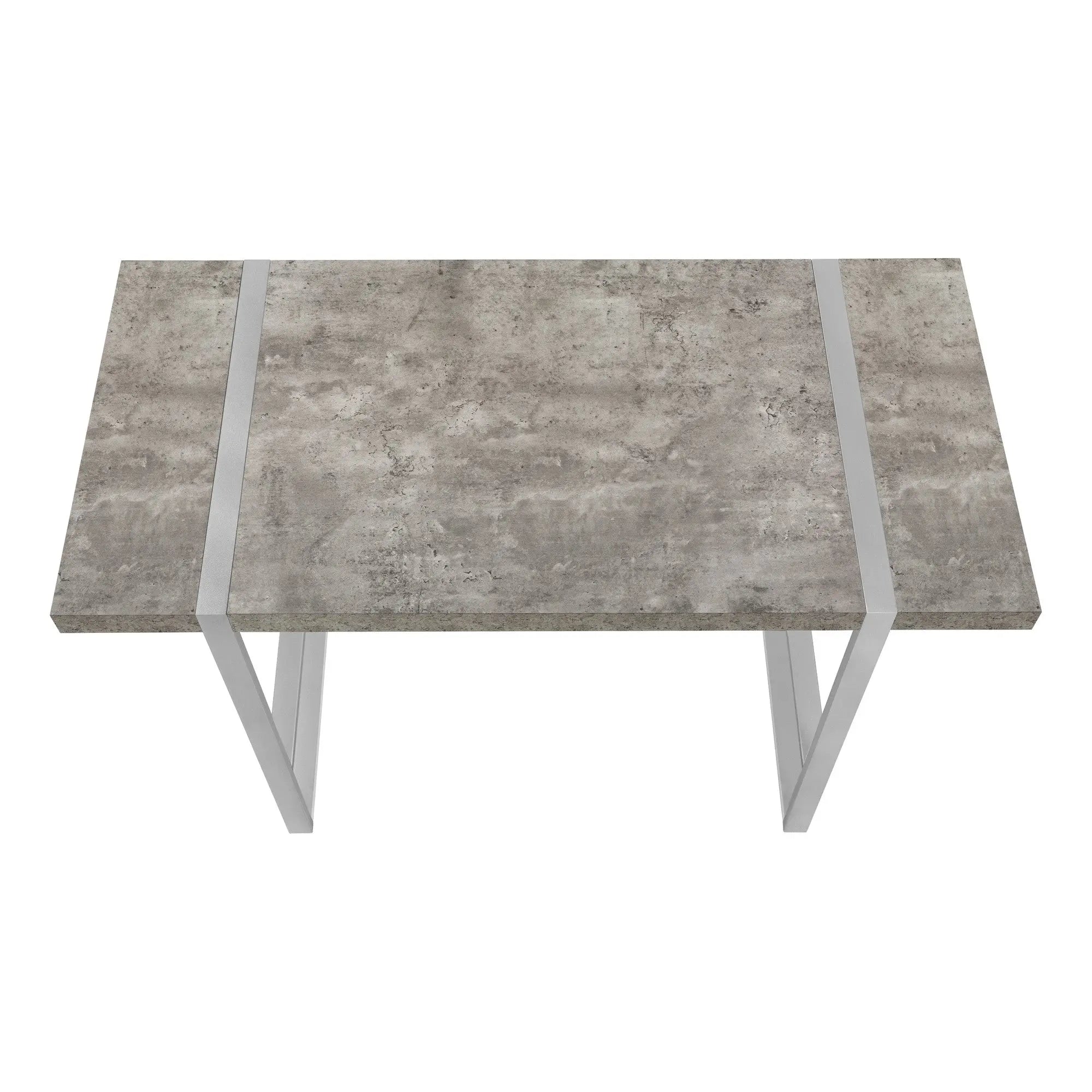 49" Gray and Silver Computer Desk Homeroots Office
