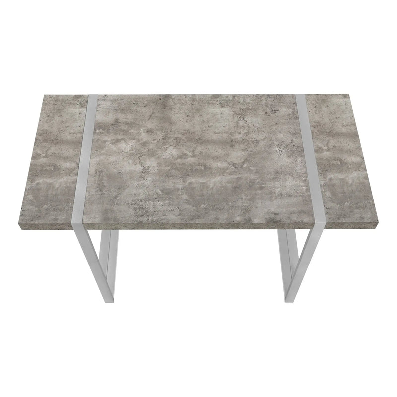 49" Gray and Silver Computer Desk Homeroots Office