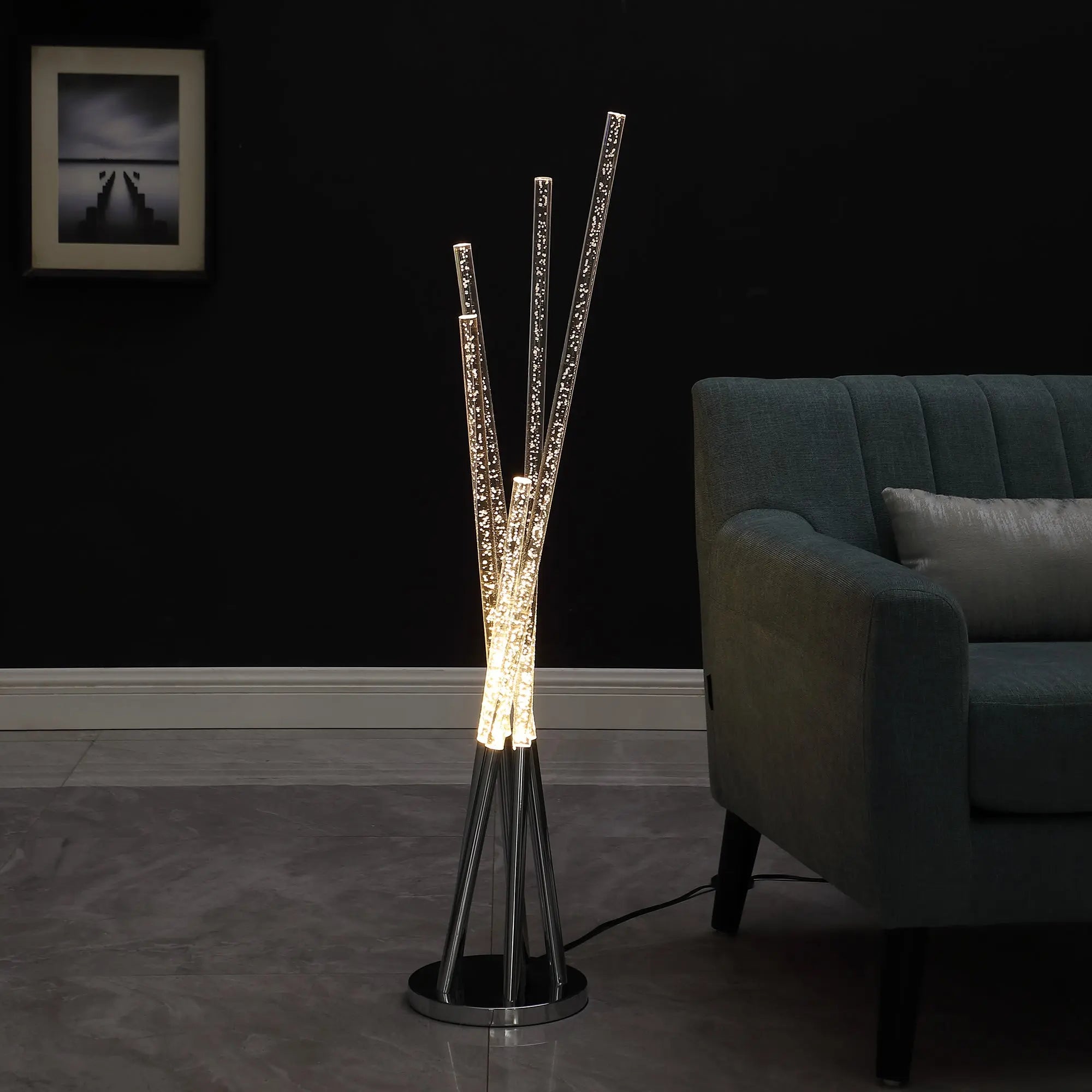 49" Silver LED Novelty Floor Lamp Homeroots Lighting