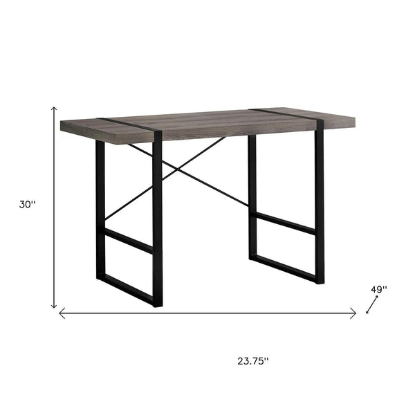 24" Taupe and Black Computer Desk - GreatEagleInc