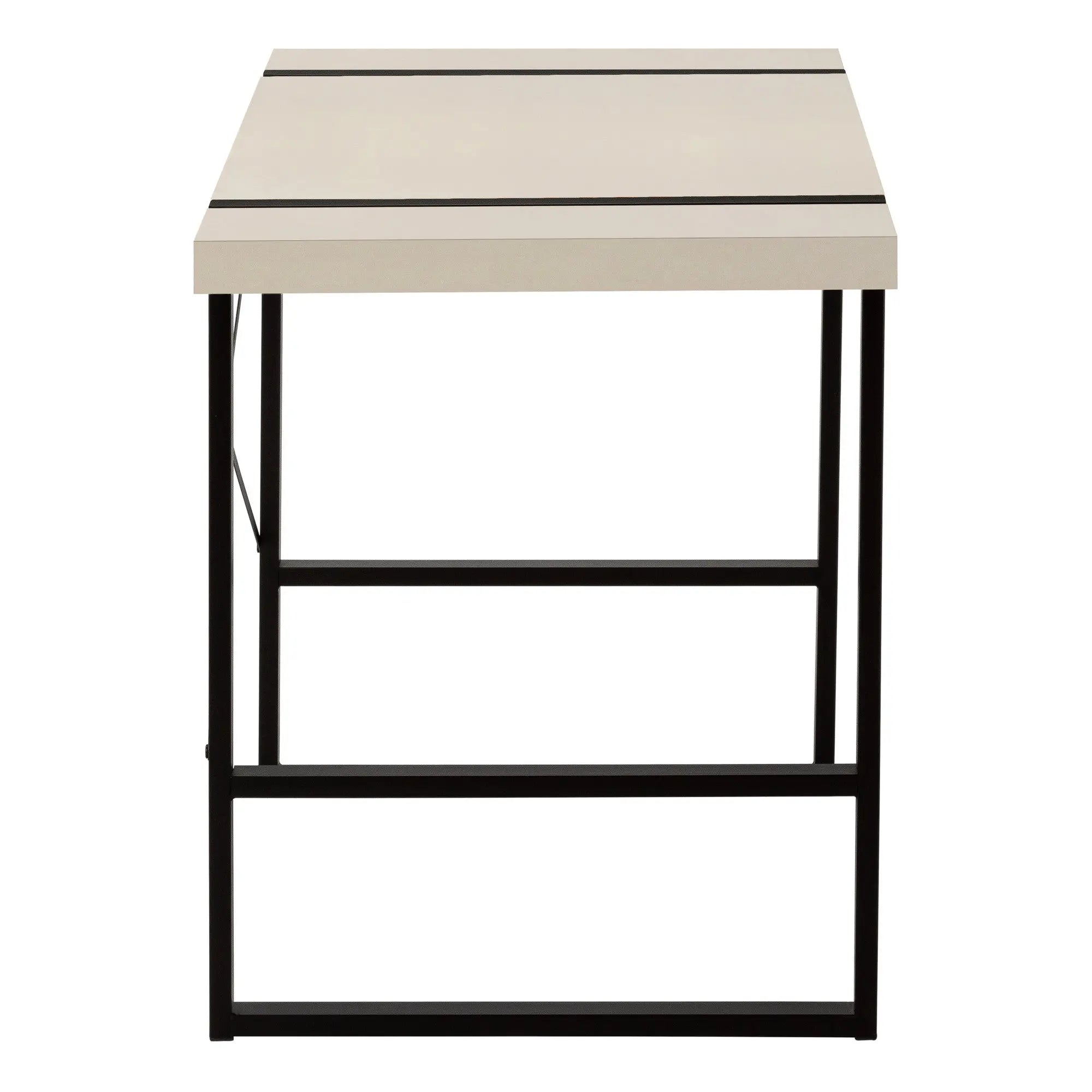 49" Taupe and Black Computer Desk Homeroots Office