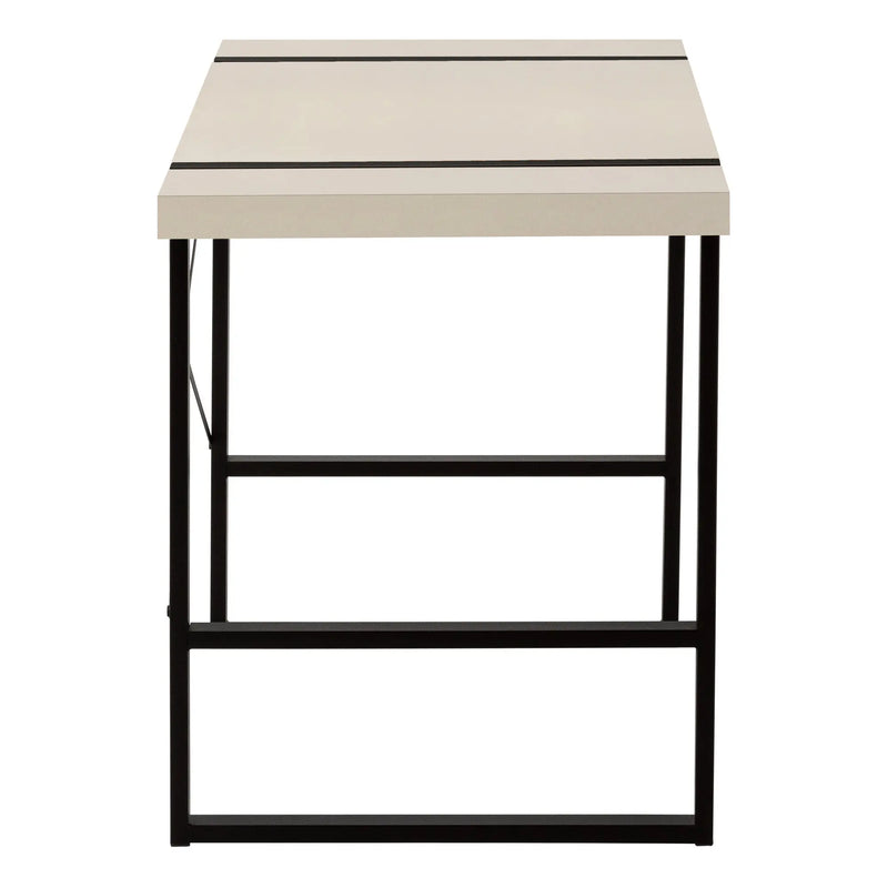 49" Taupe and Black Computer Desk Homeroots Office