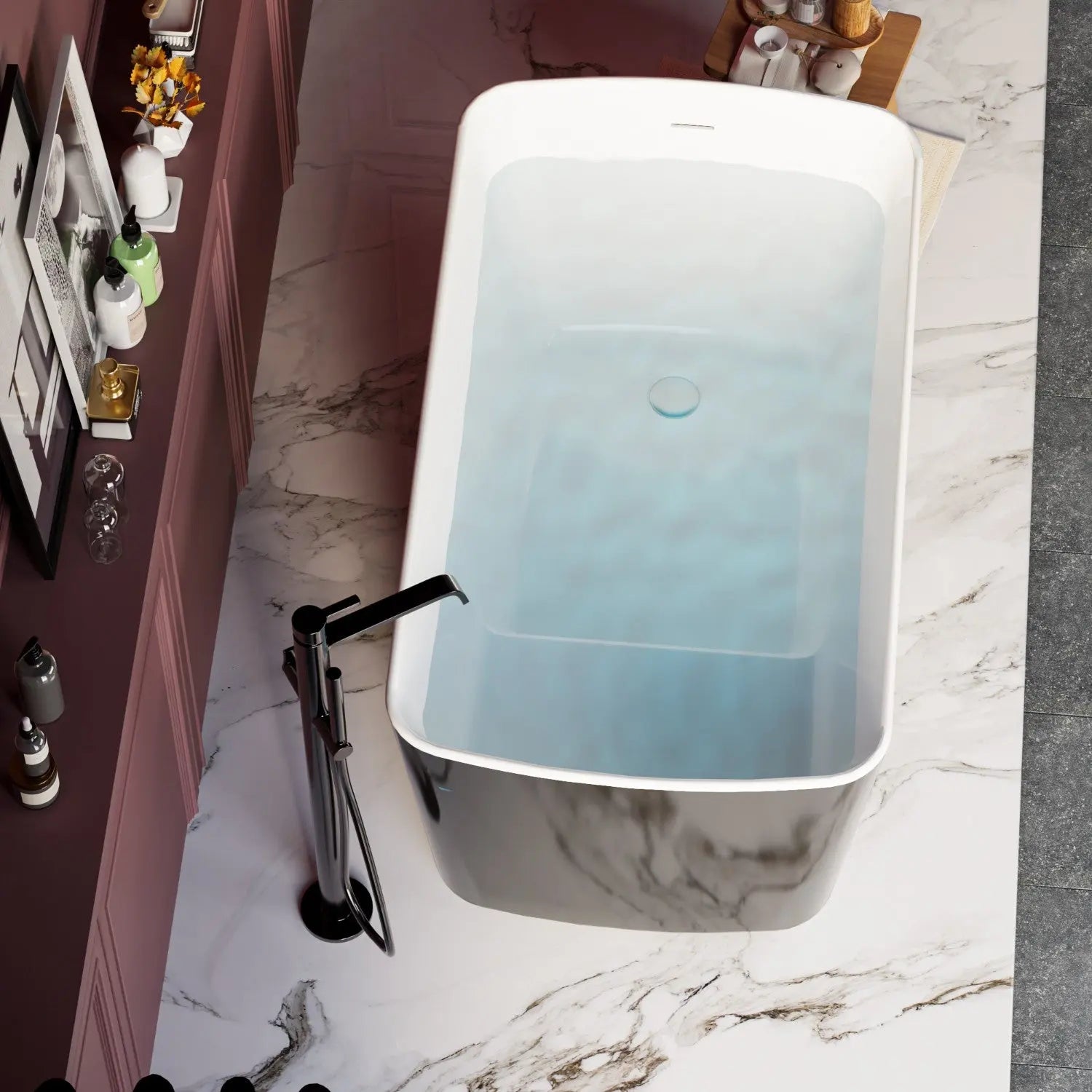 49" White Acrylic Bath Tub Homeroots Bed & Bath