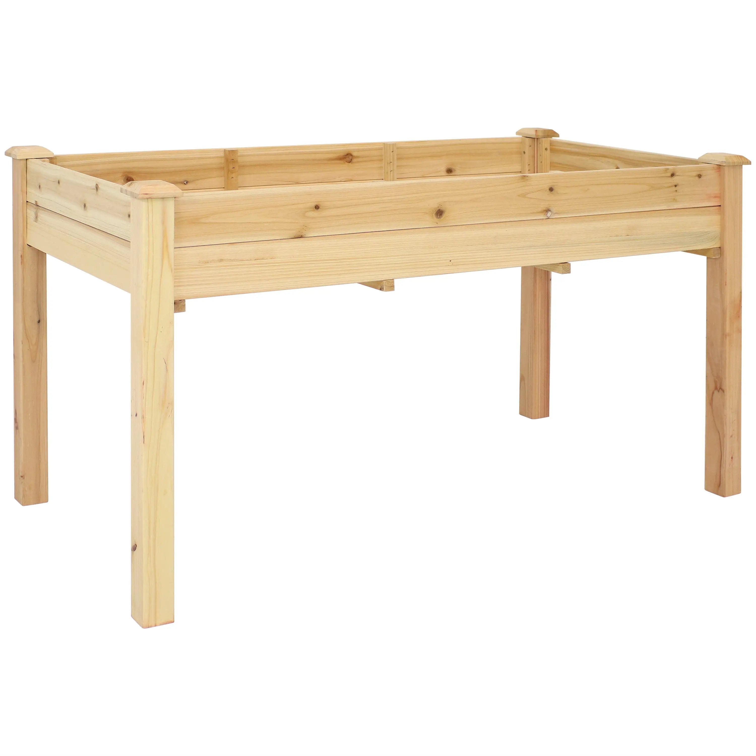 49" X 25" Natural Rectangular Raised Garden Bed Homeroots Outdoor