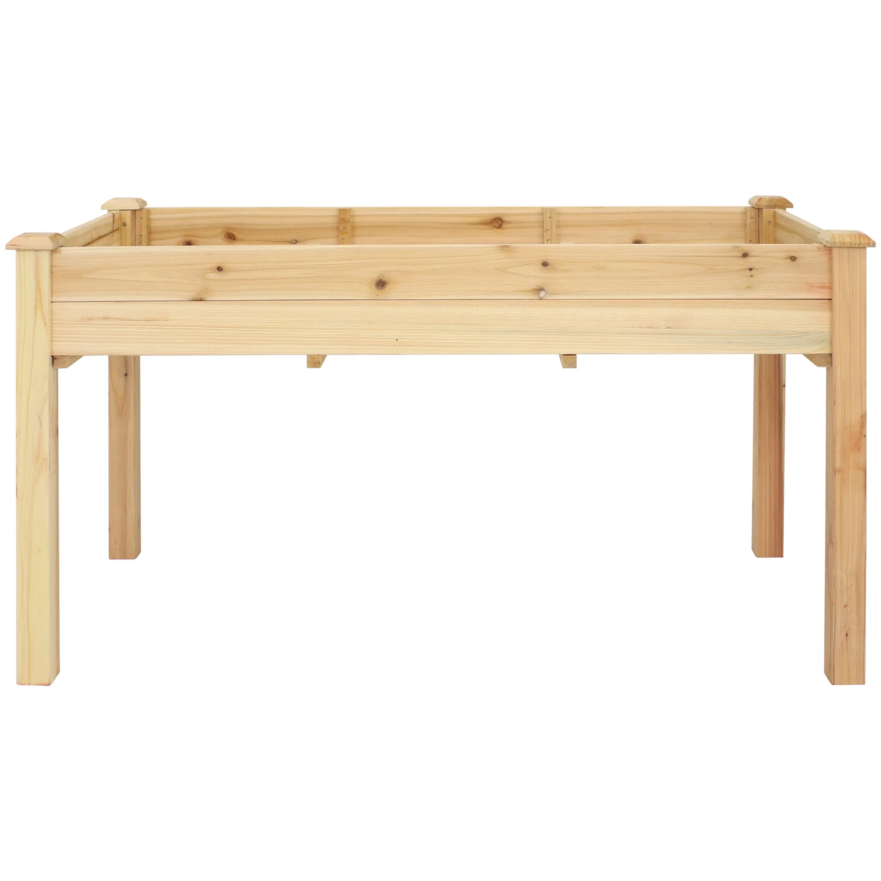49" X 25" Natural Rectangular Raised Garden Bed Homeroots Outdoor