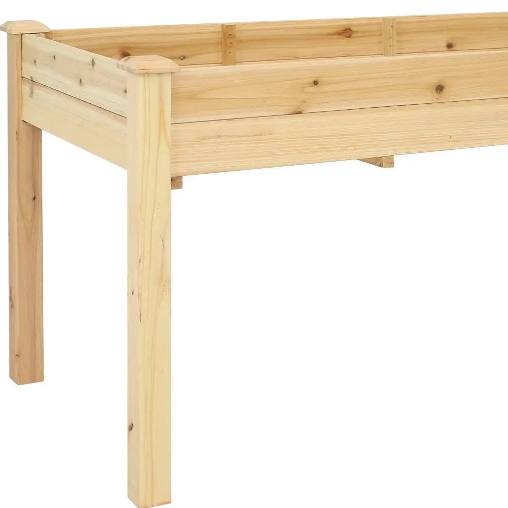 49" X 25" Natural Rectangular Raised Garden Bed Homeroots Outdoor