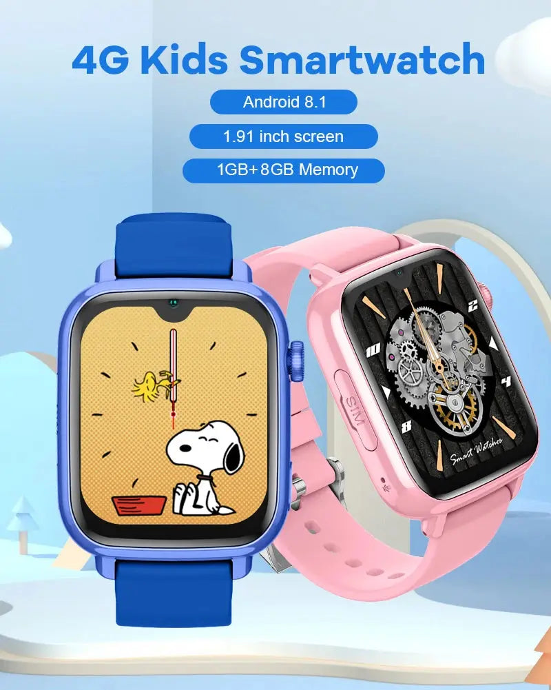 4G Smart Watch Kids GPS WIFI Video Call SOS APP Download Child Smartwatch Camera Monitor Tracker Location Phone Watch GreatEagleInc