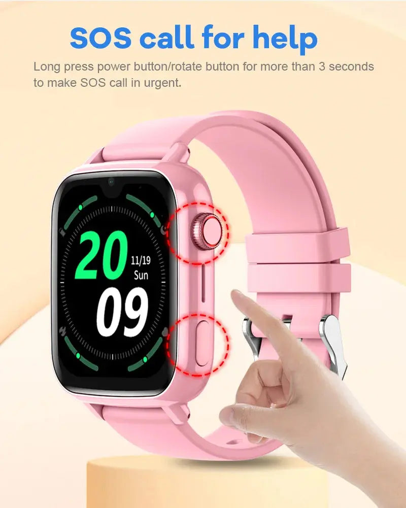 4G Smart Watch Kids GPS WIFI Video Call SOS APP Download Child Smartwatch Camera Monitor Tracker Location Phone Watch GreatEagleInc