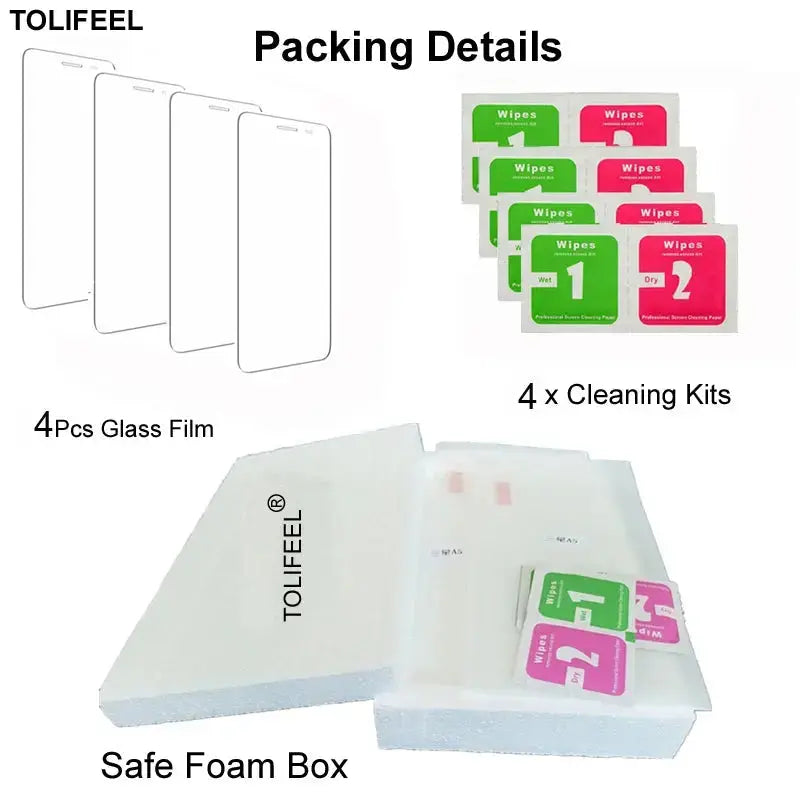 4PCS Tempered Glass for Huawei P Smart 2019 P Smart Z S 2021 Screen Protector for Huawei P30 Lite P20 Pro P40 Lite E P50 Glass GreatEagleInc